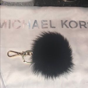 Michael kors pompom key chain
